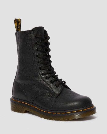 Dr Martens 1490 Virginia Leather Mid Calf Cizmy Damske Čierne | 3216-CEWDR